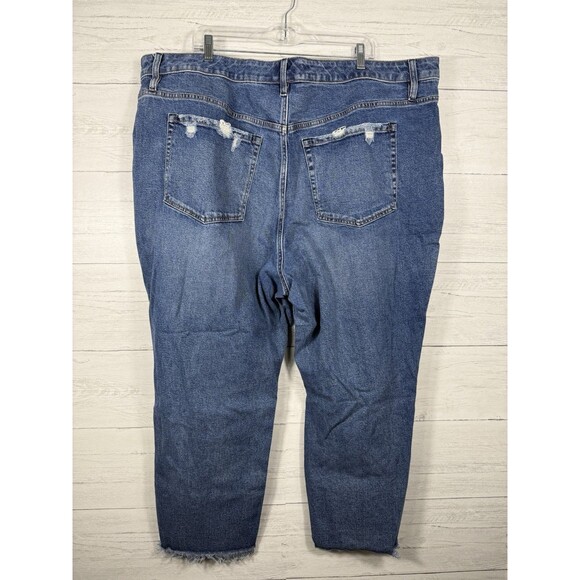 Lane Bryant Womens size 26 distressed straight leg jeans denim casual comfort - Picture 2 of 5